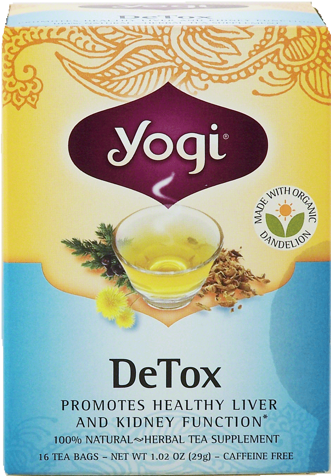 Yogi DeTox herbal tea supplement, promotes healthy liver and kidney function, 16-bags Full-Size Picture